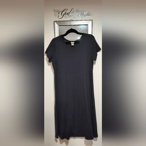 L.L. Bean Women's Medium Black Midi Dress